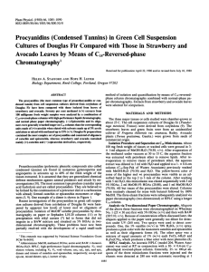 C,8-Reversed-phase Chromatography' Procyanidins (Condensed Tannins)