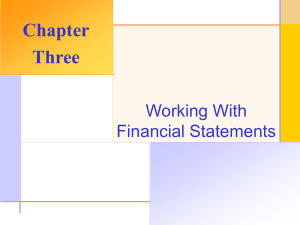 Chapter Three Working With Financial Statements