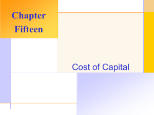 Chapter Fifteen Cost of Capital