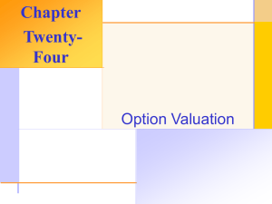 Chapter Twenty- Four Option Valuation