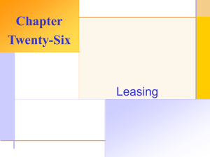 Chapter Twenty-Six Leasing © 2003 The McGraw-Hill Companies, Inc. All rights reserved.