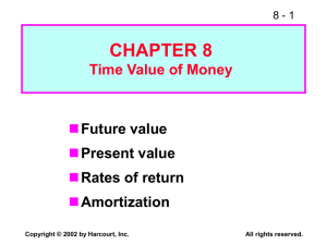 CHAPTER 8  Future value Present value