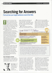 Searching for Answers Find out how your target audiences search the Web.
