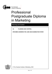 Professional Postgraduate Diploma in Marketing