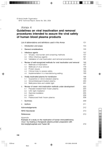 Annex 4 Guidelines on viral inactivation and removal