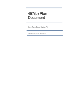 457(b) Plan Document  North Penn School District, PA
