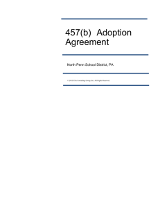 457(b)  Adoption Agreement North Penn School District, PA