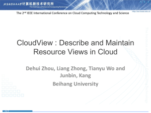 CloudView : Describe and Maintain Resource Views in Cloud Junbin, Kang