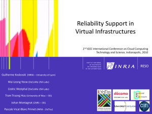 Reliability Support in Virtual Infrastructures RESO