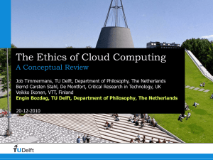 The Ethics of Cloud Computing A Conceptual Review