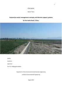 ETH Zürich  Conjunctive water management concepts and decision support systems