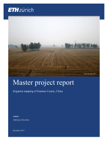 Master project report Irrigation mapping of Guantao County, China