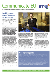 communicate EU Ian Livingston, CEO of BT Group, on Broadband