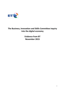 The Business, Innovation and Skills Committee inquiry into the digital economy