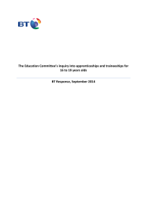 The Education Committee’s inquiry into apprenticeships and traineeships for