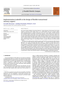 J. Parallel Distrib. Comput. memory support