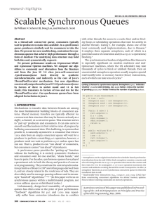 Scalable Synchronous Queues research highlights