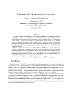 Transaction Safe Nonblocking Data Structures