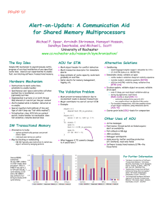 ! Alert-on-Update: A Communication Aid for Shared Memory Multiprocessors