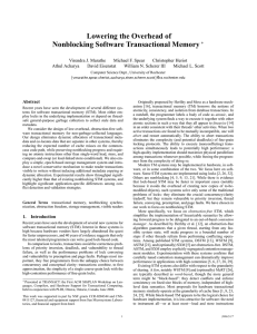 Lowering the Overhead of Nonblocking Software Transactional Memory ∗