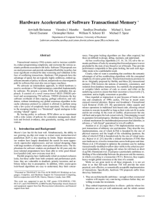 Hardware Acceleration of Software Transactional Memory ∗