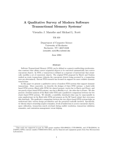 A Qualitative Survey of Modern Software Transactional Memory Systems ∗