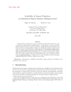 Scalability of Atomic Primitives on Distributed Shared Memory Multiprocessors