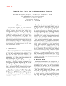 Scalable Spin Locks for Multiprogrammed Systems