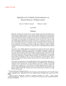 Algorithms  for  Scalable  Synchronization  on