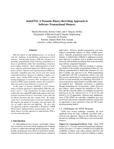 JudoSTM: A Dynamic Binary-Rewriting Approach to Software Transactional Memory