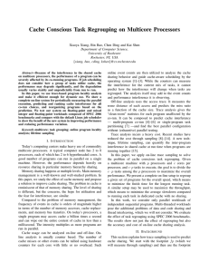 Cache Conscious Task Regrouping on Multicore Processors