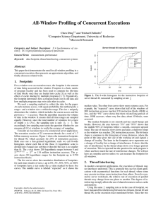 All-Window Profiling of Concurrent Executions Chen Ding and Trishul Chilimbi Microsoft Research