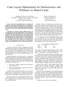 Code Layout Optimization for Defensiveness and Politeness in Shared Cache