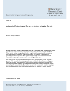 Automated Archeological Survey of Ancient Irrigation Canals 2009-11