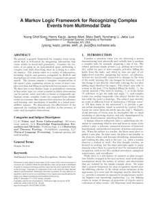 A Markov Logic Framework for Recognizing Complex Events from Multimodal Data