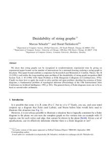 Decidability of string graphs Marcus Schaefer and Daniel S˘tefankovic˘ $