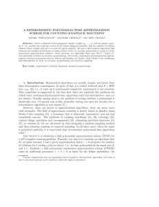 A DETERMINISTIC POLYNOMIAL-TIME APPROXIMATION SCHEME FOR COUNTING KNAPSACK SOLUTIONS