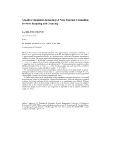 Adaptive Simulated Annealing: A Near-Optimal Connection between Sampling and Counting C