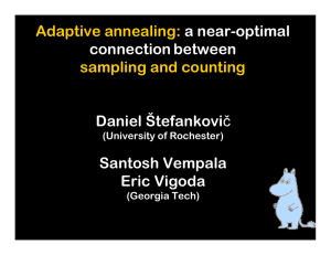 Adaptive annealing: sampling and counting a near-optimal connection between