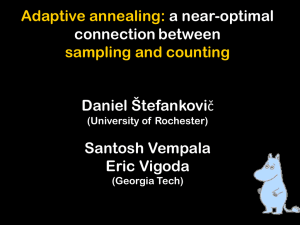 Adaptive annealing: sampling and counting a near-optimal connection between