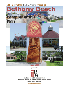 Bethany Beach Comprehensive Plan 2005 Update