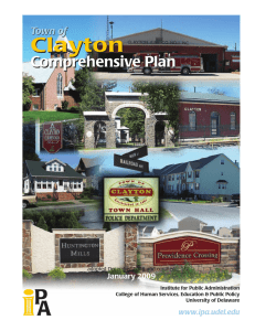 Clayton Comprehensive Plan Town of January 2009