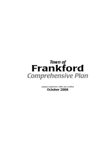 Frankford Comprehensive Plan Town of October 2008