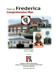 Frederica Comprehensive Plan Town of 2004