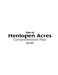 Henlopen Acres Comprehensive Plan Town of July 2004