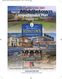 Middletown Comprehensive Plan 2012 Update to the 2005 Town of