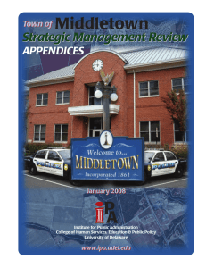 Middletown Strategic Management Review APPENDICES Town of