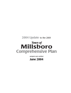 Millsboro Comprehensive Plan 2004 Update Town of