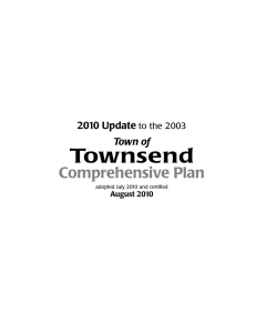 Townsend Comprehensive Plan 2010 Update Town of