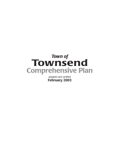 Townsend Comprehensive Plan Town of February 2003